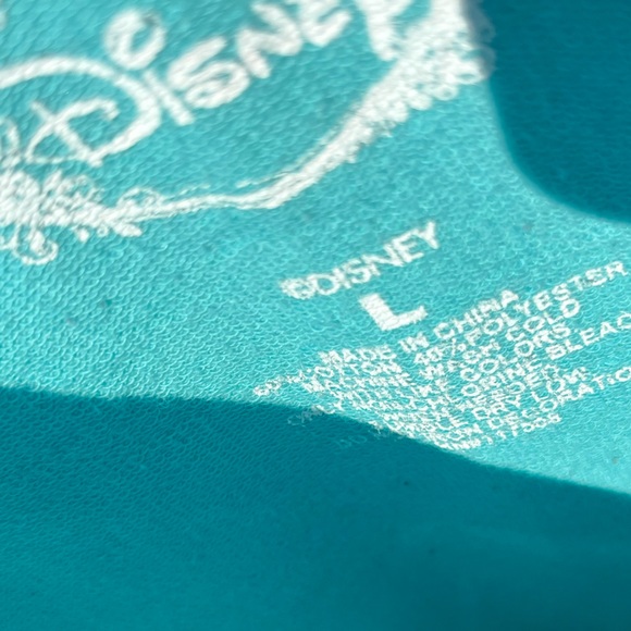 The little mermaid Disney sweatshirt color teal size large - Picture 4 of 5